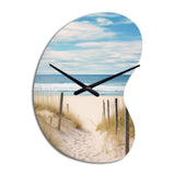Path To The Beach VI - Asymmetric Metal Wall Clock