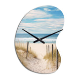 Path To The Beach VI - Asymmetric Metal Wall Clock