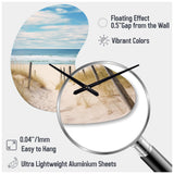 Path To The Beach VI - Asymmetric Metal Wall Clock