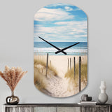 Path To The Beach VI - Asymmetric Metal Wall Clock