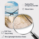 Path To The Beach VI - Asymmetric Metal Wall Clock