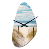 Path To The Beach VI - Asymmetric Metal Wall Clock