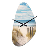 Path To The Beach VI - Asymmetric Metal Wall Clock
