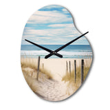 Path To The Beach VI - Asymmetric Metal Wall Clock