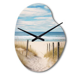 Path To The Beach VI - Asymmetric Metal Wall Clock