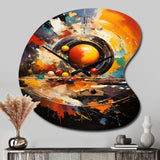 Billard Cueball Symphony An II - Asymmetric Metal Wall Clock