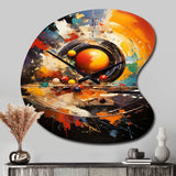 Billard Cueball Symphony An II - Asymmetric Metal Wall Clock