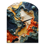 Biomorphism Organic Forms II - Asymmetric Metal Wall Clock