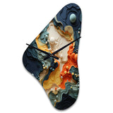 Biomorphism Organic Forms II - Asymmetric Metal Wall Clock