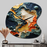 Biomorphism Organic Forms II - Asymmetric Metal Wall Clock