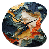 Biomorphism Organic Forms II - Asymmetric Metal Wall Clock