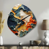 Biomorphism Organic Forms II - Asymmetric Metal Wall Clock