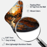 Birch Woods Autumn Sonata I - Asymmetric Metal Wall Clock