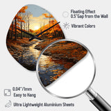 Birch Woods Autumn Sonata I - Asymmetric Metal Wall Clock