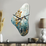 Birch Woods Enchanted Forest II - Asymmetric Metal Wall Clock