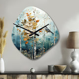Birch Woods Enchanted Forest II - Asymmetric Metal Wall Clock