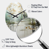 Birch Woods Ethereal Elegance IV - Asymmetric Metal Wall Clock