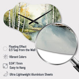 Birch Woods Silent Woods II - Asymmetric Metal Wall Clock
