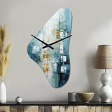 Birch Woods Whispering Winds VI - Asymmetric Metal Wall Clock