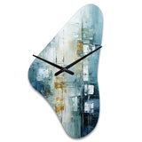 Birch Woods Whispering Winds VI - Asymmetric Metal Wall Clock