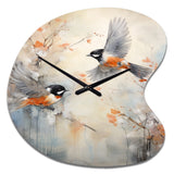 Bird Avian Symphony I - Asymmetric Metal Wall Clock
