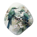 Bird Serenade Of Feathers I - Asymmetric Metal Wall Clock