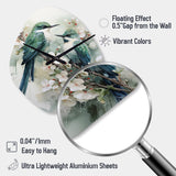 Bird Serenade Of Feathers I - Asymmetric Metal Wall Clock