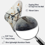 Bird Silent Watcher II - Asymmetric Metal Wall Clock