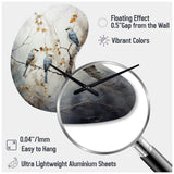 Bird Silent Watcher II - Asymmetric Metal Wall Clock