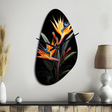 Birds Of Paradise Paradise II - Asymmetric Metal Wall Clock