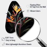 Birds Of Paradise Paradise II - Asymmetric Metal Wall Clock