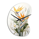 Birds Of Paradise Paradise III - Asymmetric Metal Wall Clock