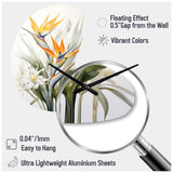 Birds Of Paradise Paradise III - Asymmetric Metal Wall Clock