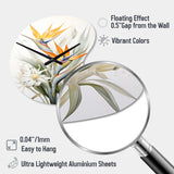 Birds Of Paradise Paradise III - Asymmetric Metal Wall Clock