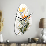 Birds Of Paradise Paradise III - Asymmetric Metal Wall Clock