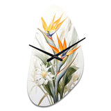 Birds Of Paradise Paradise III - Asymmetric Metal Wall Clock