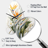 Birds Of Paradise Paradise III - Asymmetric Metal Wall Clock