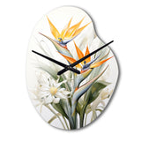 Birds Of Paradise Paradise III - Asymmetric Metal Wall Clock