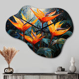 Birds Of Paradise Paradise IV - Asymmetric Metal Wall Clock