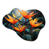 Birds Of Paradise Paradise IV - Asymmetric Metal Wall Clock