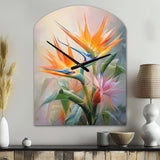 Birds Of Paradise Romantic IV - Asymmetric Metal Wall Clock
