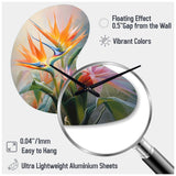 Birds Of Paradise Romantic IV - Asymmetric Metal Wall Clock