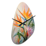 Birds Of Paradise Romantic IV - Asymmetric Metal Wall Clock