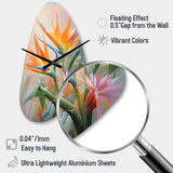 Birds Of Paradise Romantic IV - Asymmetric Metal Wall Clock