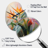 Birds Of Paradise Romantic IV - Asymmetric Metal Wall Clock