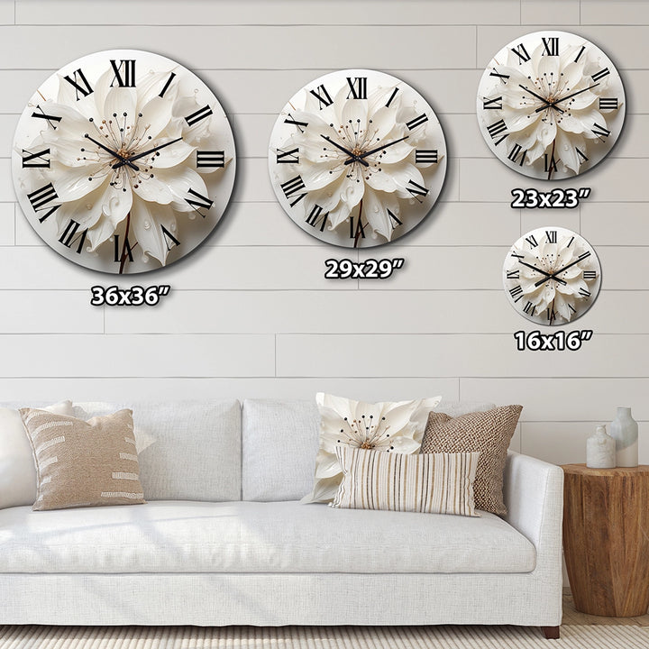Blossoming Beauty In Minimalism Beauty I - Food &amp; Beverage Metal Wall Clock