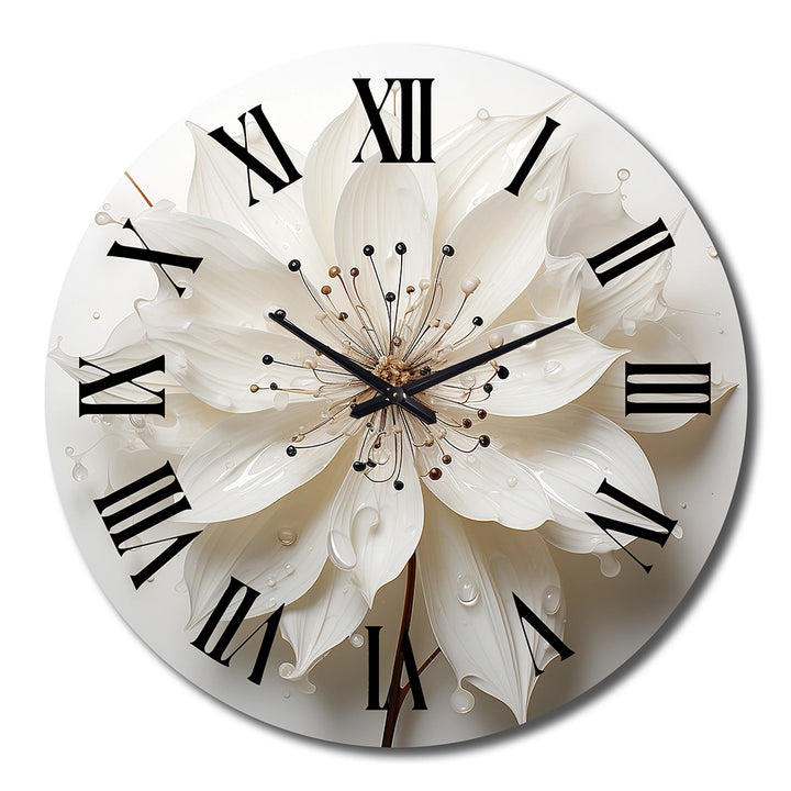 Blossoming Beauty In Minimalism Beauty I - Food &amp; Beverage Metal Wall Clock