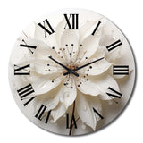 Blossoming Beauty In Minimalism Beauty I - Food & Beverage Metal Wall Clock