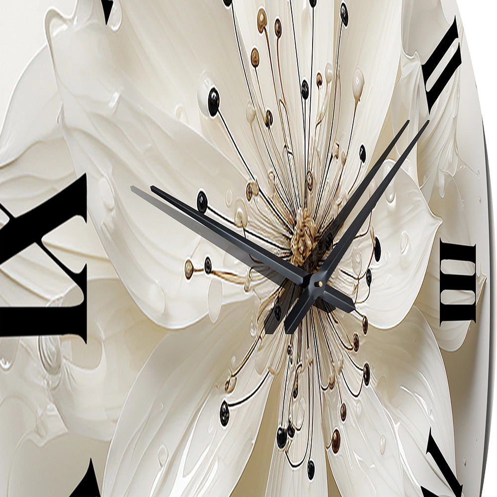Blossoming Beauty In Minimalism Beauty I - Food &amp; Beverage Metal Wall Clock