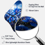 Bluebonnets Flower Blissful I - Asymmetric Metal Wall Clock